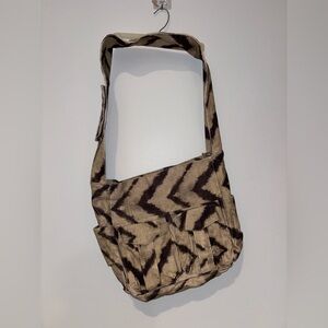 Free People Hive Carryall Thick Strap Chevron Hobo Zip up Cargo Bag